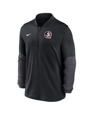 Men's Black Florida State Seminoles One Goal Performance Half-Zip Pullover Hoodie