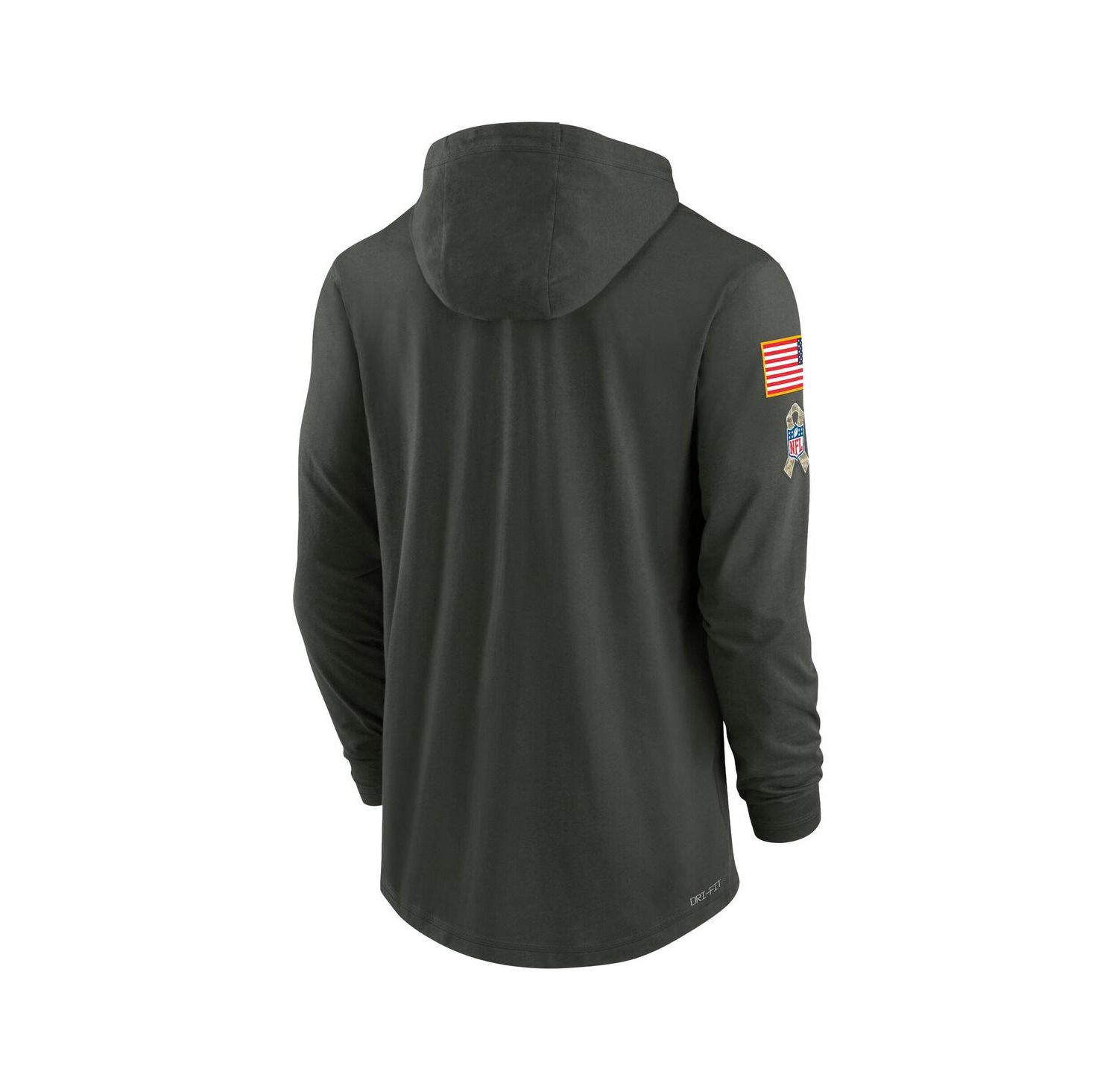 Men's Forest Green Pittsburgh Steelers 2025 Salute to Service Sideline Dri-FIT Lightweight Hooded Pullover Sweatshirt