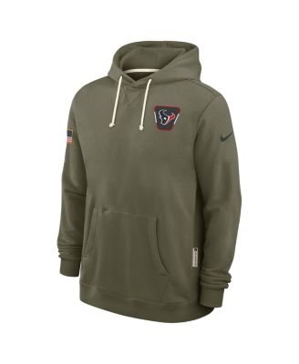 Men's Olive Houston Texans 2025 Salute to Service Sideline Standard Issue Dri-FIT Hoodie