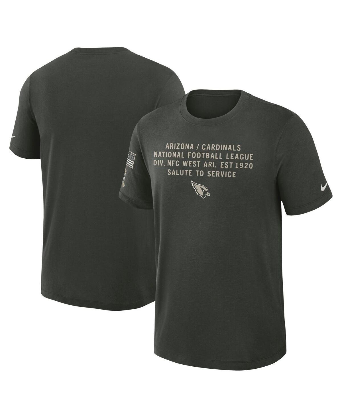 Nike Men's Dark Green Arizona Cardinals 2025 Salute To Service Sideline Slub Dri-fit T-shirt In Green
