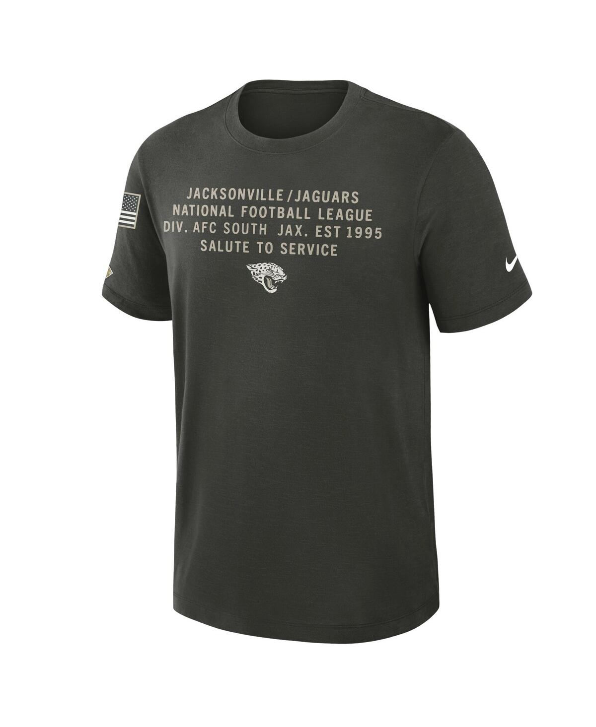 Nike Men's Forest Green Jacksonville Jaguars 2025 Salute To Service Sideline Slub Dri-fit T-shirt In Black