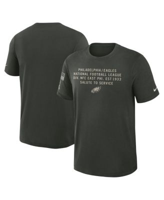 Nike - Men's Dark Green Philadelphia Eagles 2025 Salute to Service Sideline Slub Dri-FIT T-Shirt