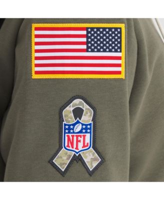 Women's Olive Cincinnati Bengals 2025 Salute to Service Sideline Standard Issue Dri-FIT Hoodie