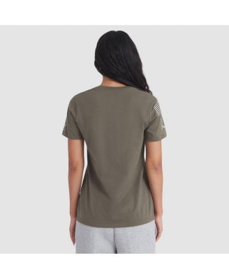 Women's Olive Detroit Lions 2025 Salute to Service Sideline T-Shirt