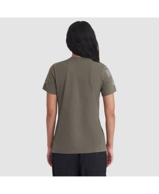 Women's Olive Houston Texans 2025 Salute to Service Sideline T-Shirt