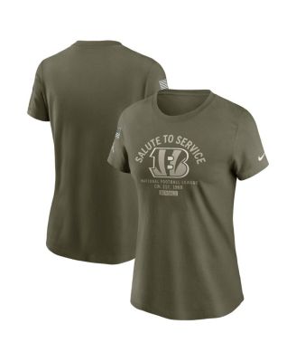 Nike - Women's Olive Cincinnati Bengals 2025 Salute to Service Sideline T-Shirt