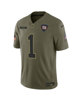 Men's Malik Nabers Olive New York Giants 2025 Salute to Service Limited Jersey