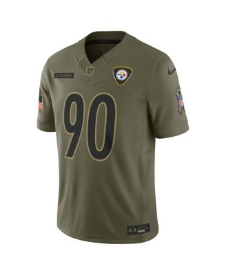 Men's T.J. Watt Olive Pittsburgh Steelers 2025 Salute to Service Limited Jersey