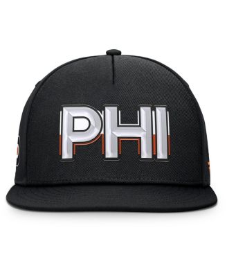 Men's Black Philadelphia Flyers Authentic Pro Rink Team Code Snapback Hat