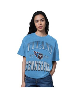 Starter - Women's Light Blue Tennessee Titans Oversized Hall of Fame T-Shirt