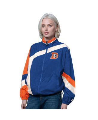 Starter - Women's Royal/Orange Denver Broncos 1st Quarter Full-Zip Windbreaker