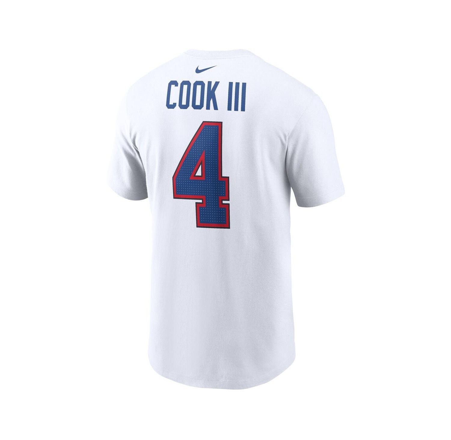 Men's James Cook III White Buffalo Bills Player Name & Number T-Shirt