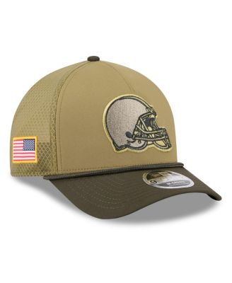 New Era - Men's Green Cleveland Browns 2025 Salute to Service 9FORTY A-Frame M-Crown Adjustable Hat