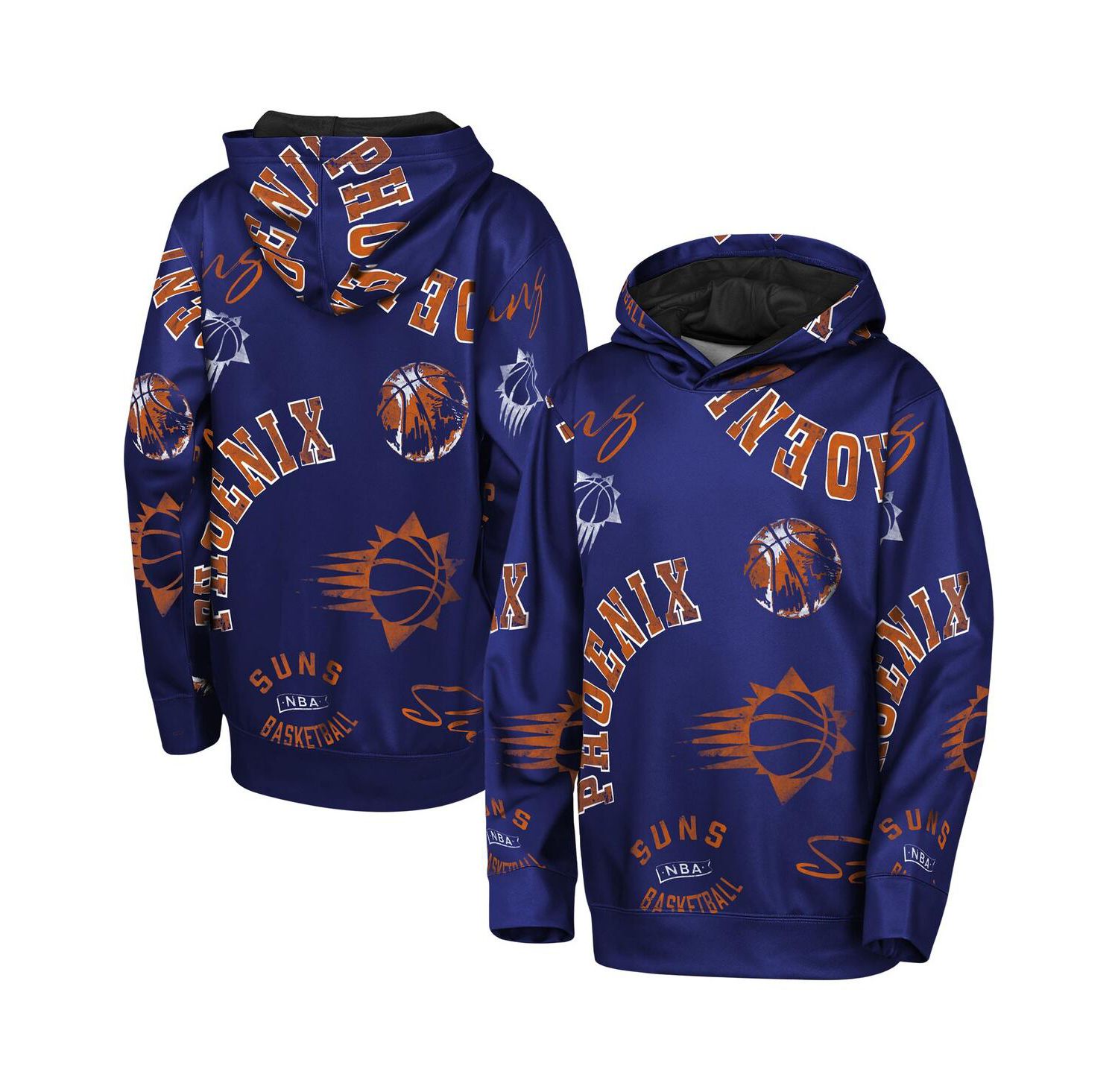 Big Boys and Girls Purple Phoenix Suns Moving Violation Hoodie