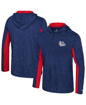 Colosseum - Men's Navy Gonzaga Bulldogs Always Sunny Quarter-Zip Hoodie