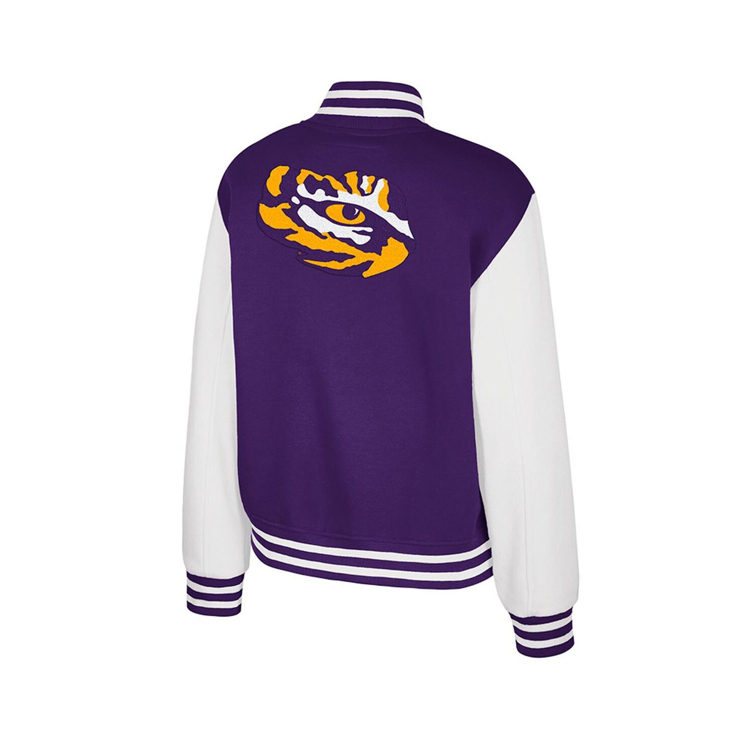 Women's Purple LSU Tigers French Baguette Full Snap Fleece Jacket