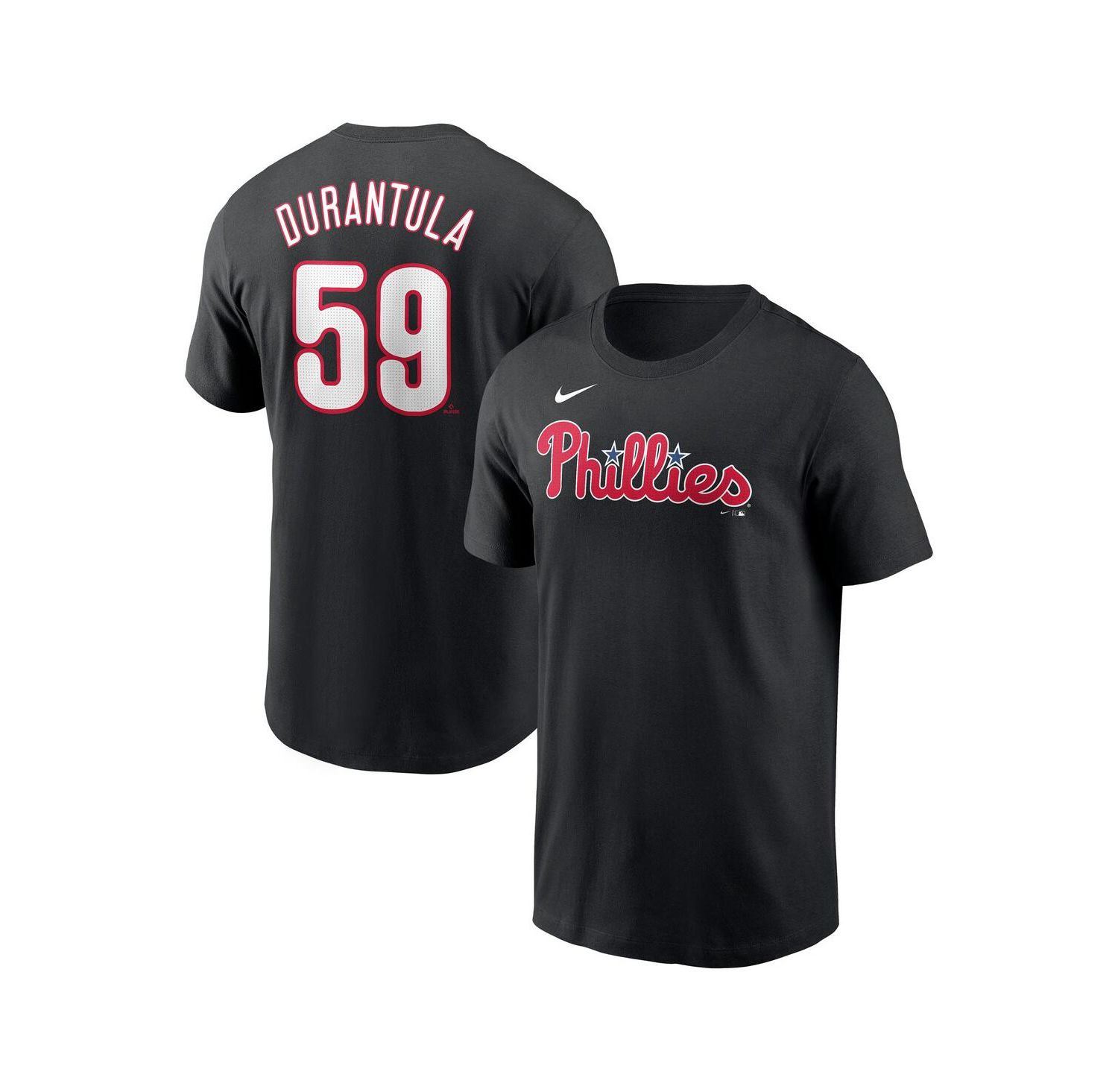 Men's Jhoan Duran Black Philadelphia Phillies Name & Number Player Nickname T-Shirt