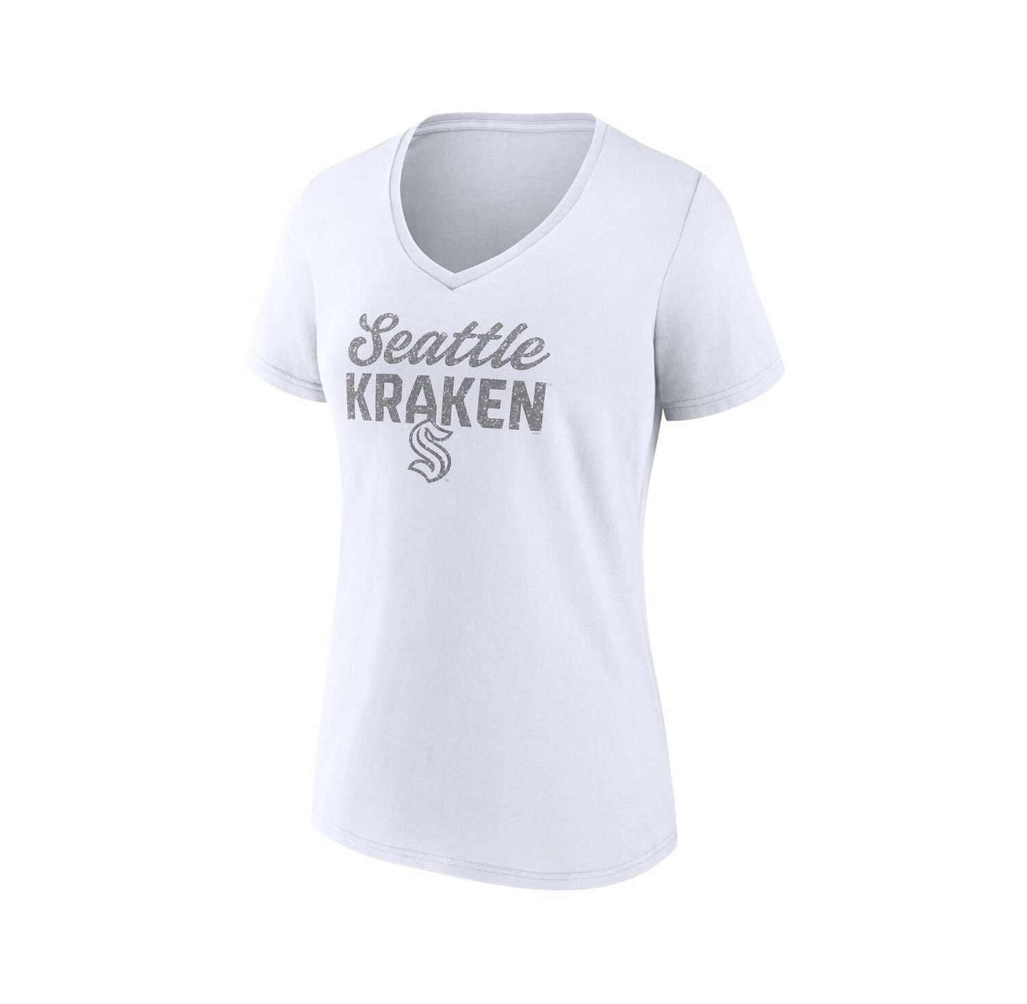 Women's Seattle Kraken White Out V-Neck T-Shirt