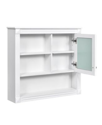 32" Bathroom Wall Cabinet with Mirror and Adjustable Storage Shelves