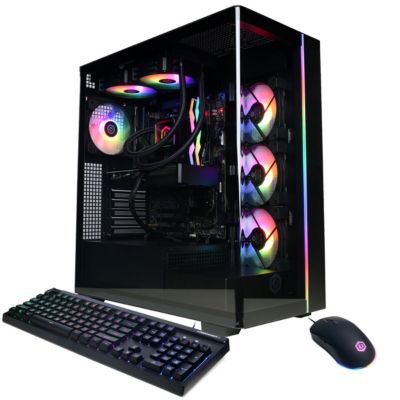 Gamer Supreme Liquid Cooled Gaming Desktop Computer, AMD Ryzen 7 9700X 3.8GHz, 32GB RAM, 2TB SSD, NVIDIA GeForce RTX 5070 12GB, Windows
