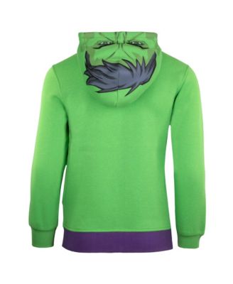 Big Boys Marvel The Hulk Costume Zip-Up Hoodie