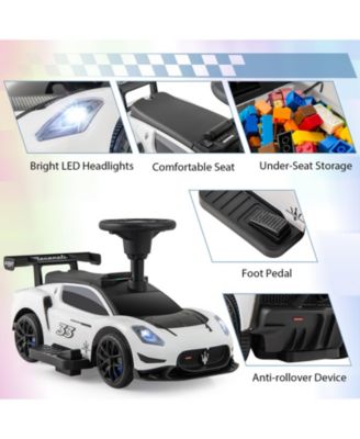 Electric Kids Ride on Push Car Maserati Licensed Foot to Floor Push Car w/Horn