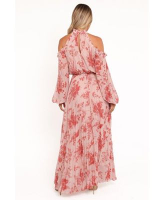 Women's Hilary Pleated Maxi Dress - Red Floral