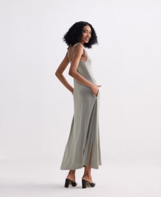 Women's Maxi Dress with Shoulder Tie-Details