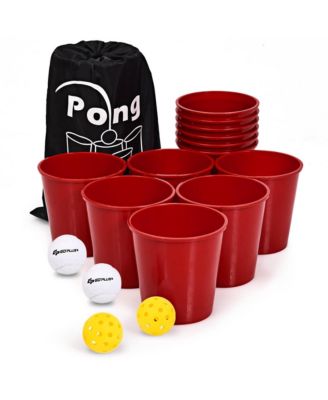 Yard Pong Giant Pong Game Set Carry Bag Outdoor Backyard Game