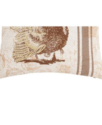 Thanksgiving Turkey Printed Accent Throw Pillow 18" x 18"