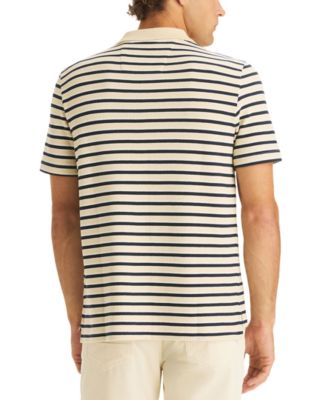 Men's Striped Short-Sleeve Polo Shirt