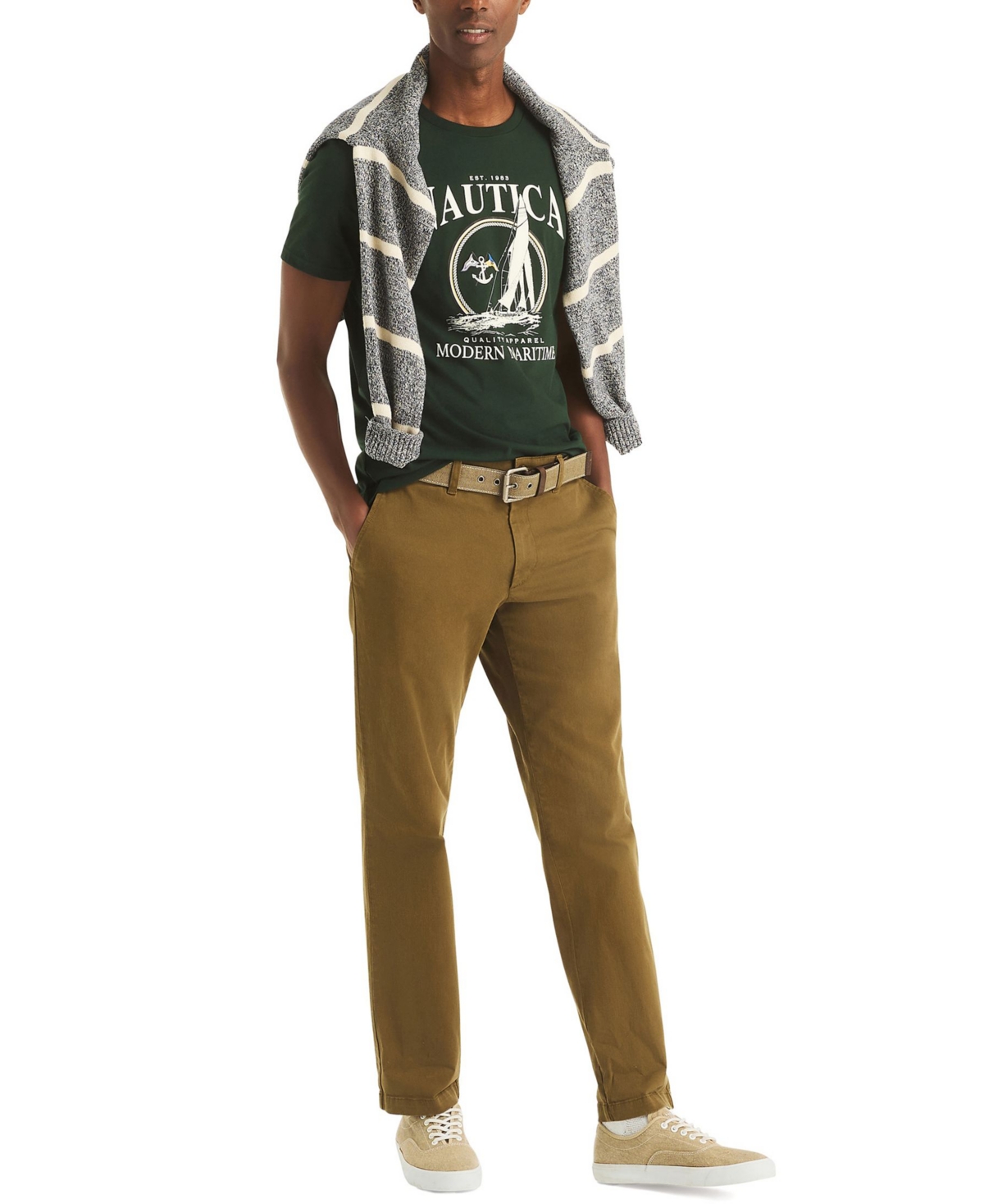 Nautica Men's Sail Printed Crewneck T-Shirt