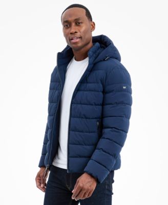 Men's Dressy Hooded Stretch Packable Jacket