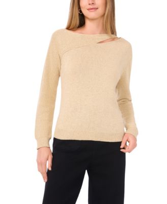 Vince Camuto - Women's Metallic Asymmetric Cutout Sweater