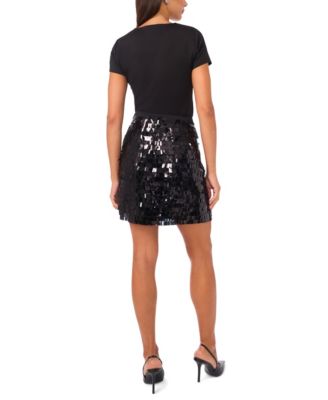 Women's Sequin A-Line Mini Skirt