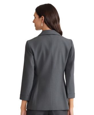 Women's Notched Collar Jacket with Rolled Sleeves