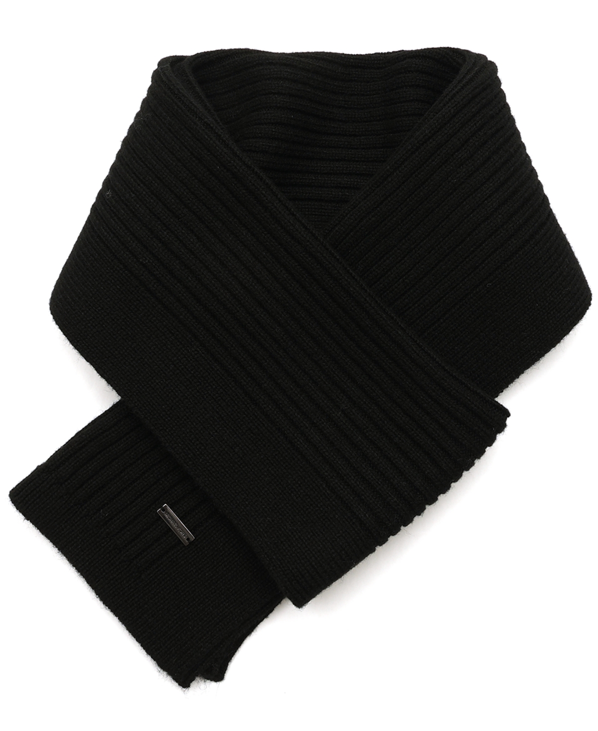 Michael Kors Men's Wide Center Rib Scarf In Black