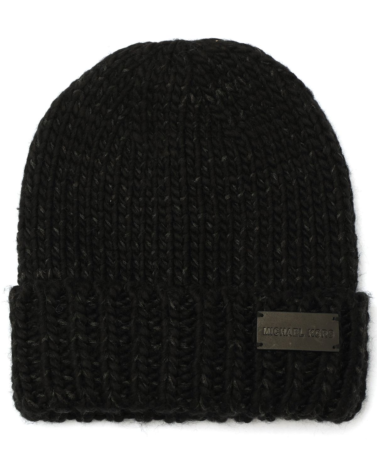 Мужская шапка с манжетами из смеси мергелевой пряжи