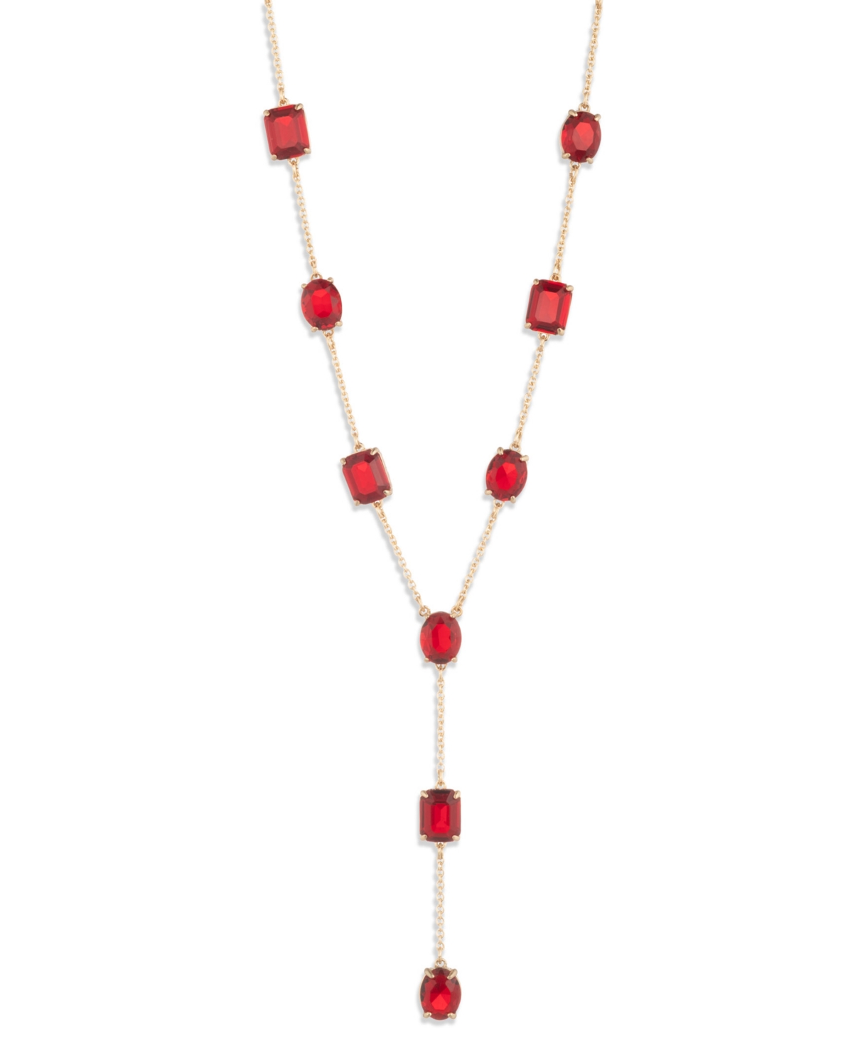 Ralph Lauren Multi-stone Y-neck Necklace In Red