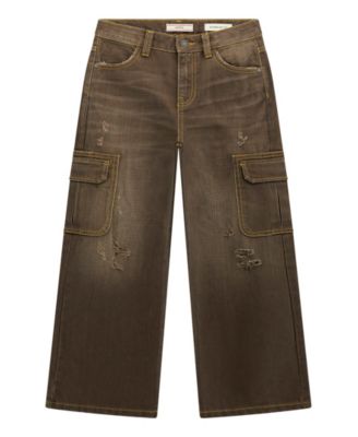 GUESS - Boys 8-18 Oversize Cargo Yarn Dye Denim Jeans