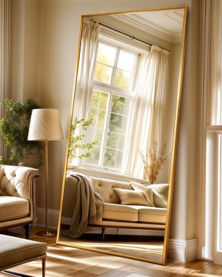 Full Length Mirror 71"x30" Oversized Floor Mirror for Living Room Cloakroom Rect Style