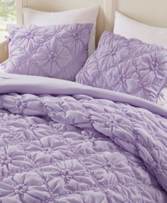 Lily Floral Embroidery 3-Pc. Comforter Set, Full/Queen