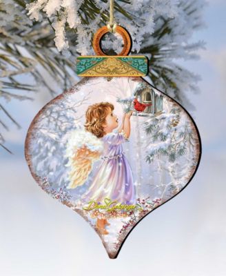 Red Robin Woodland Angel Ornament