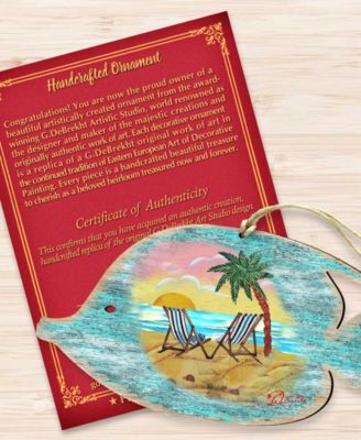 Rustic Tropical Fish Wooden Ornament