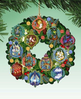 12 Days of Christmas Wreath Ornament
