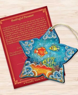 Starfish Wooden Christmas Ornament