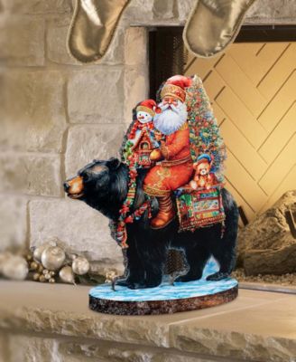 Santa Claus Black Bear Friend Centerpiece