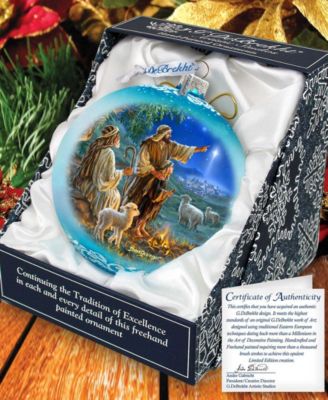 Shepherds Keeping Watch LE Glass Ornament