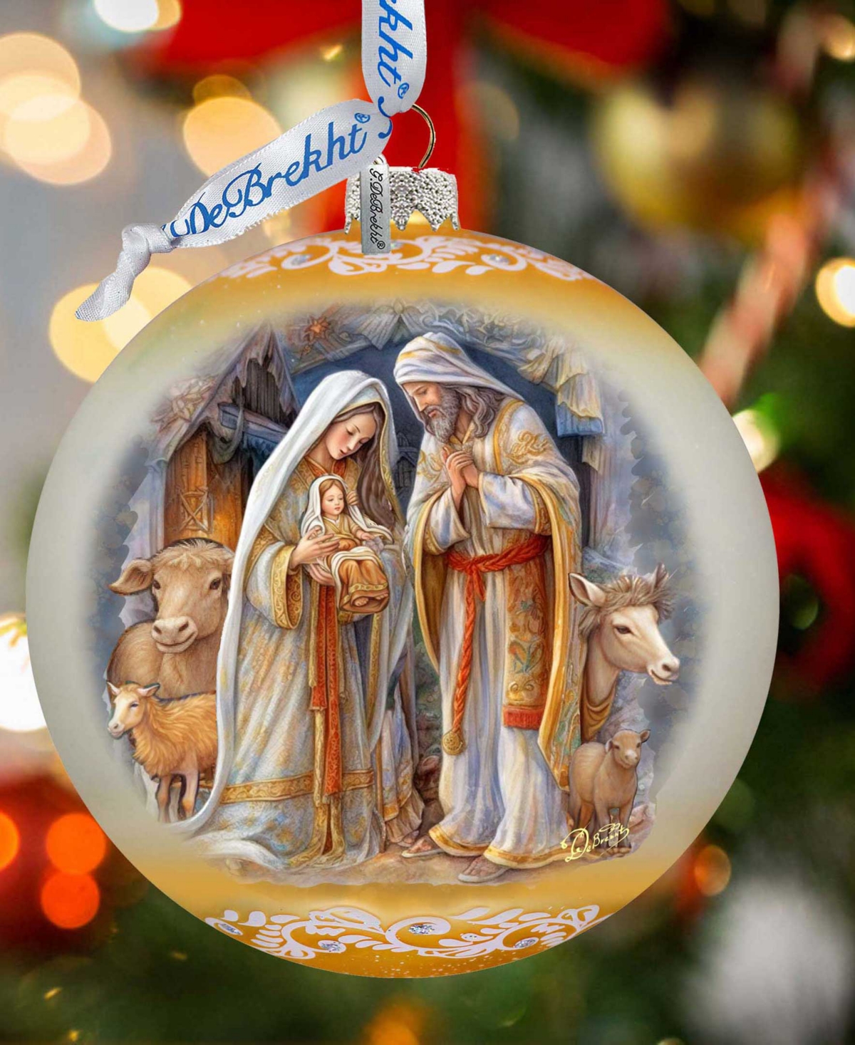 G.debrekht G. Debrekht Nativity Chronicles Le Glass Ornament In Multi