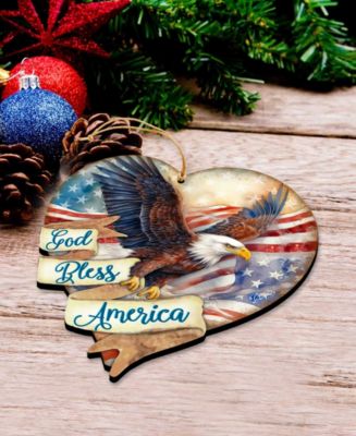 God Bless America Christmas Ornament